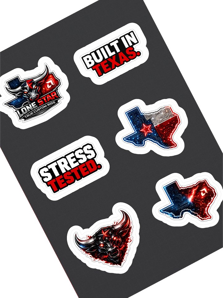 Lone Star die-cut decal pack